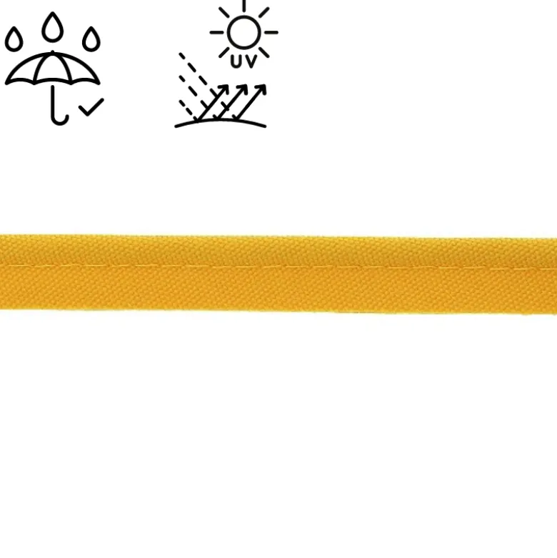 Passepoil d'extérieur imperméable anti UV 15 mm - Jaune