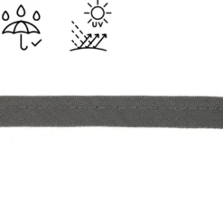 Passepoil d'extérieur imperméable anti UV 15 mm - gris anthracite