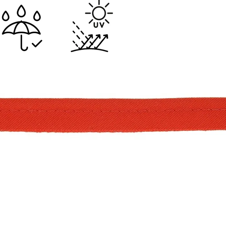 Passepoil d'extérieur imperméable anti UV 15 mm - Rouge