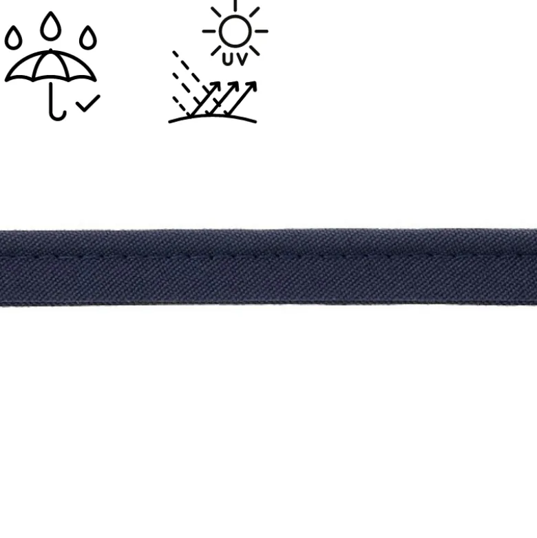 Passepoil d'extérieur imperméable anti UV 15 mm - Bleu marine