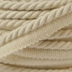 Passepoil en fibre de coton 5mm coloris Crème