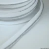 Passepoil Lurex 10mm coloris Argent et blanc