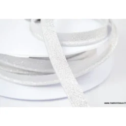 Passepoil Lurex 10mm coloris Argent