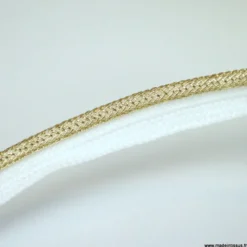 Passepoil Lurex 10mm coloris Or et blanc