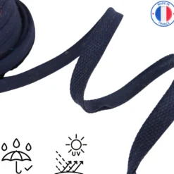 Passepoil sangle d'extérieur imperméable anti UV 15 mm - Bleu marine