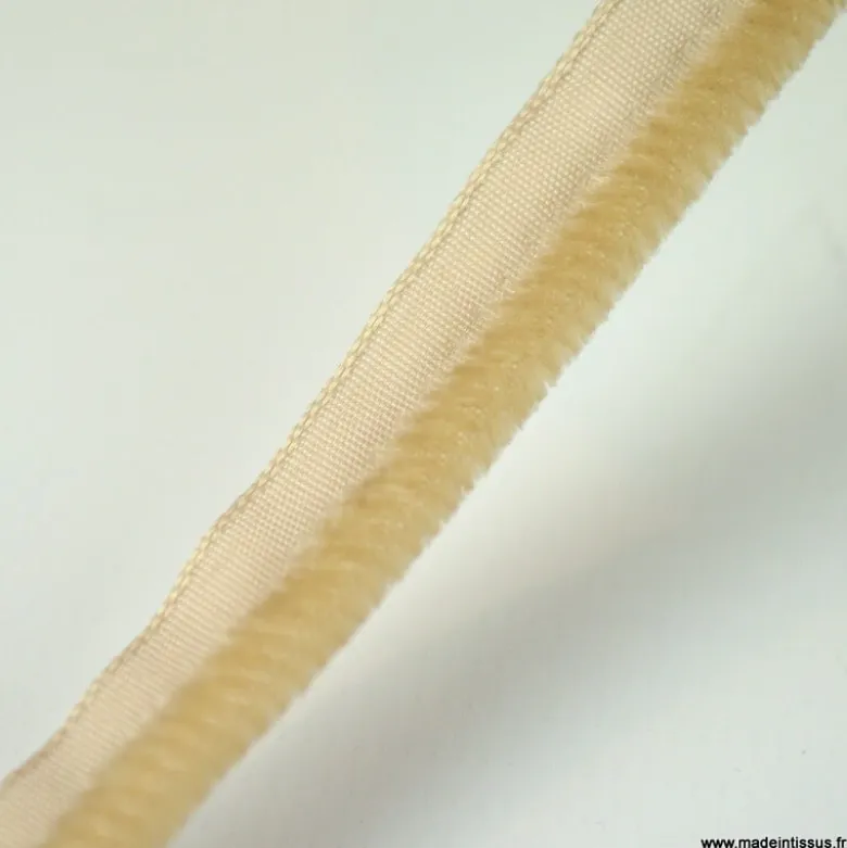 Passepoil velours 3.5mm coloris Beige pour l'ameublement
