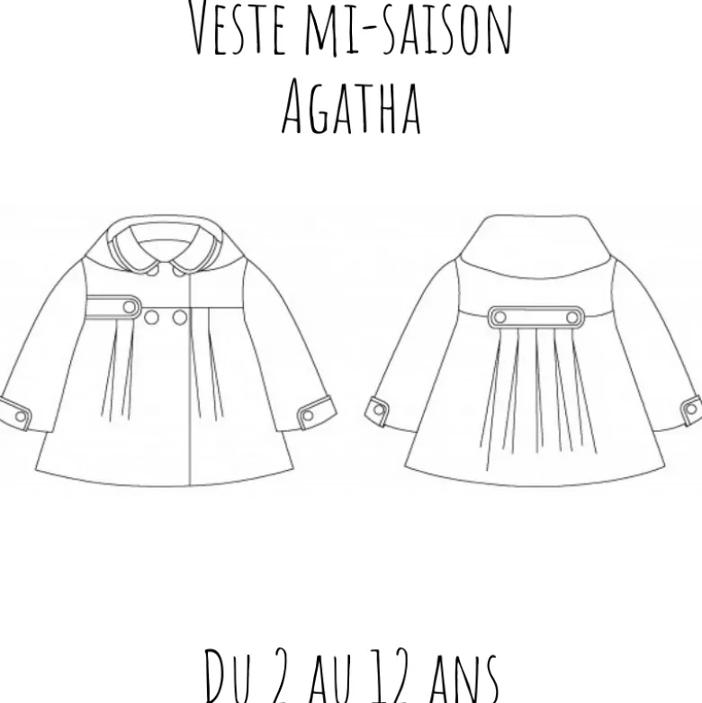 Patron Agatha - Veste mi-saison du 2 au 12 ans - PM Pattern