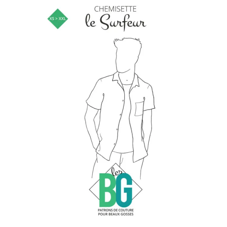 Patron chemisette pour homme - le Surfeur - les BG