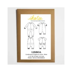 Patron Combinaison mixte LISBOA by Ikatee pour bébé du 6 mois au 4 ans