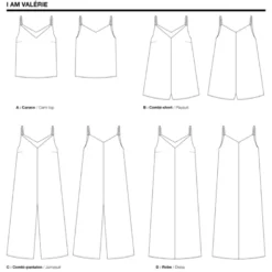 Patron Combi pantalon I AM Valérie du 34 au 46 - I AM Pattern
