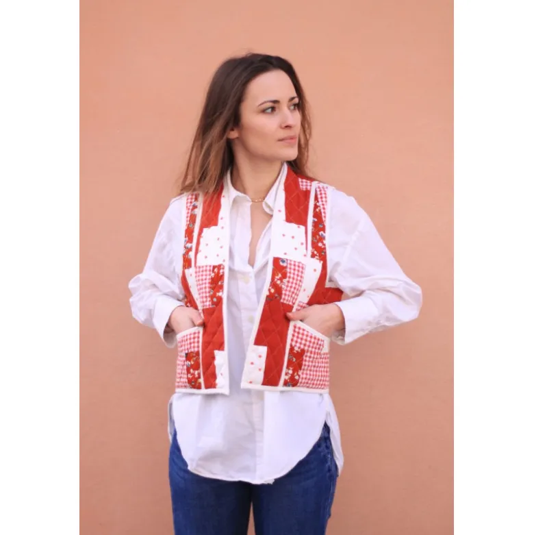 Patron de gilet sans manche Méalie pour femme - Cha'Coud