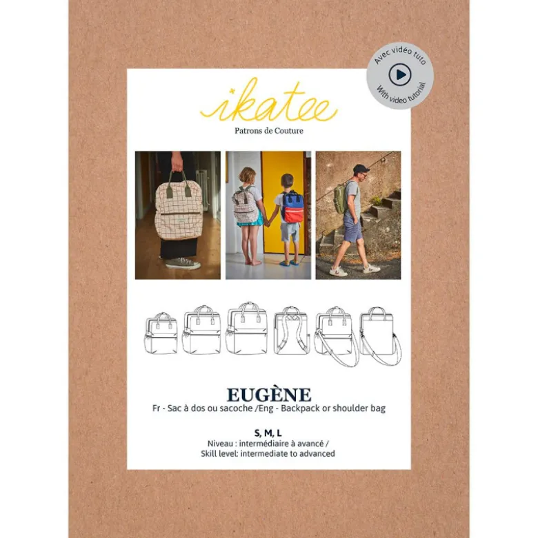 Patron de sac à dos ou Sacoche Eugène - Ikatee
