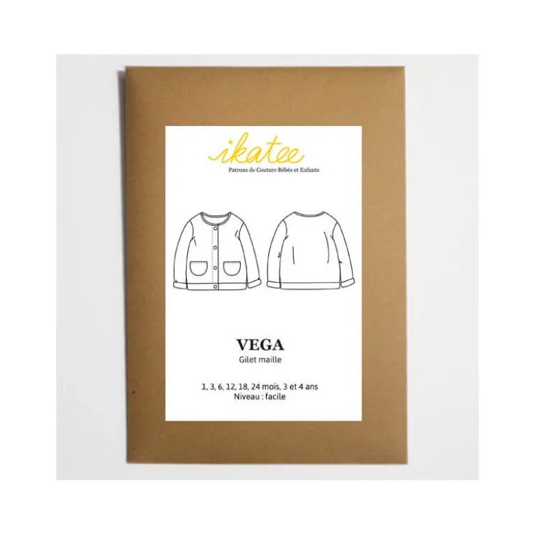 Patron Gilet mixte VEGA by Ikatee pour bébé du 1 mois au 4 ans