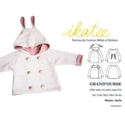 Patron Gilet Veste mixte Grand'Ourse by Ikatee du 6 mois au 4 ans
