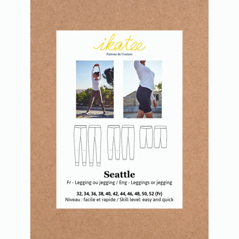 Patron Legging/jegging Seattle by Ikatee pour femme du 32 au 52