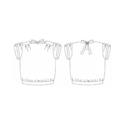 Patron Mademoiselle Gus - Top avec manches à revers du 32 au 46 - PM Pattern