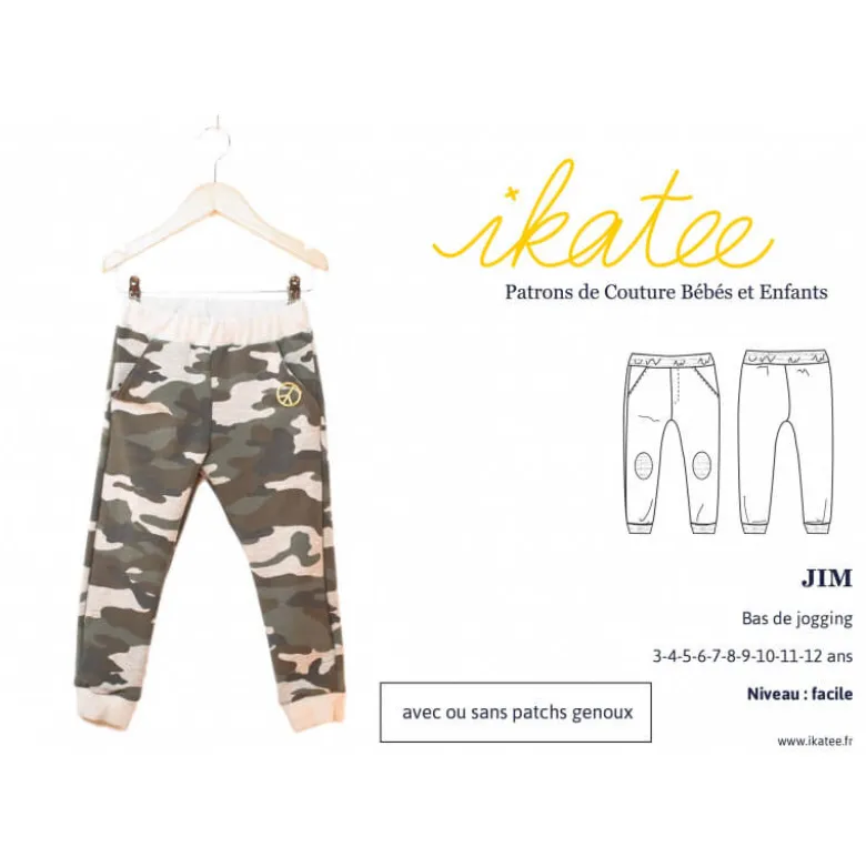 Patron Pantalon de jogging JIM by Ikatee pour garçon ou fille du 3 au 12 ans