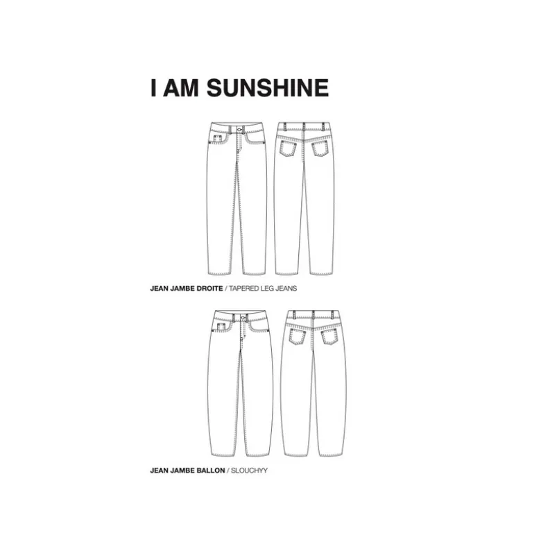 Patron pantalon jean droit I AM Sunshine - I AM Pattern