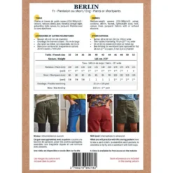 Patron pantalon - short Femme Berlin by Ikatee du 32 au 52