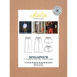 Patron pantalon - short Femme Singapour by Ikatee du 32 au 52