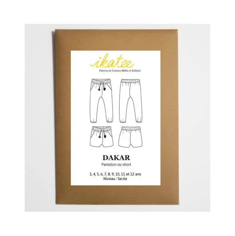 Patron Pantalon Short Fille Ikatee DAKAR du 3 au 12 ans