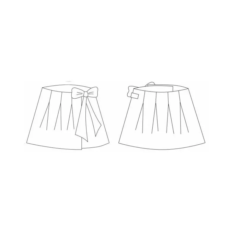 Patron Piccadilly - Jupe portefeuille à plis du 2 au 12 ans - PM Pattern