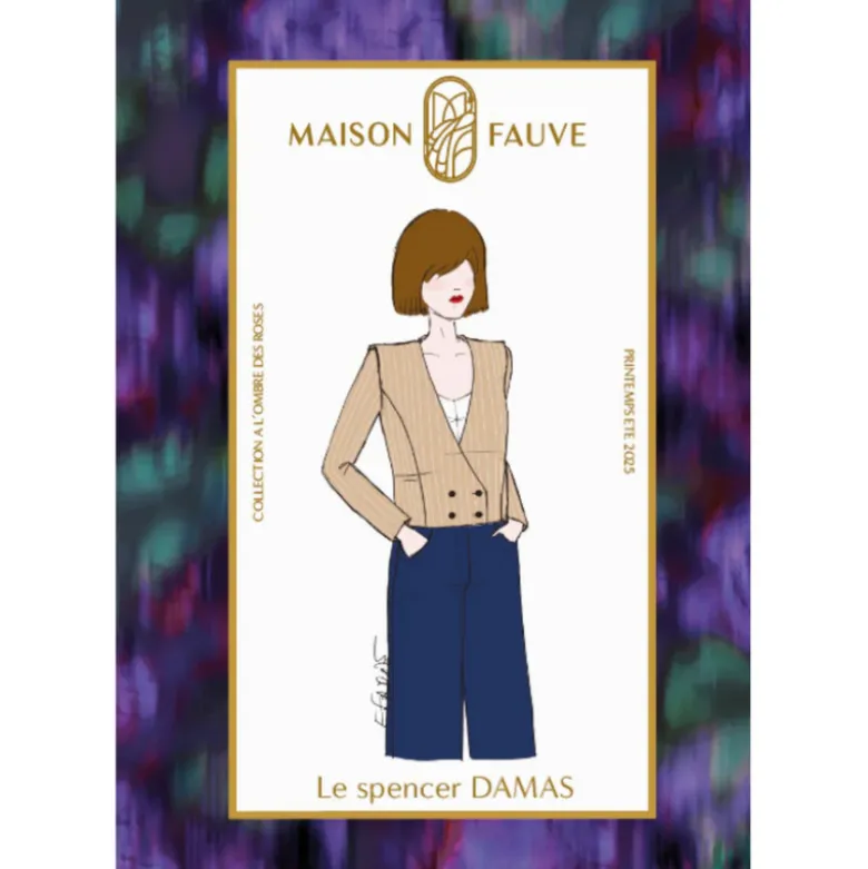 Patron pochette du spencer Damas - Maison Fauve