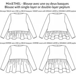 Patron Robe - Blouse MiniEthel 2 au 14 ans - PM Pattern