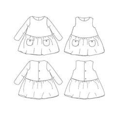 Patron Robe HELSINKI by Ikatee pour bébé du 6 mois au 4 ans