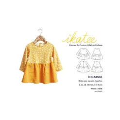 Patron Robe HELSINKI by Ikatee pour bébé du 6 mois au 4 ans