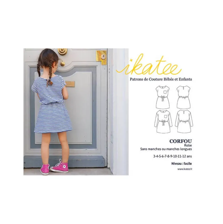Patron ROBE Ikatee CORFOU du 3 au 12 ans