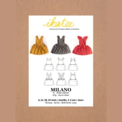 Patron Robe Tablier Milano by Ikatee pour enfants du 3 au 12 ans