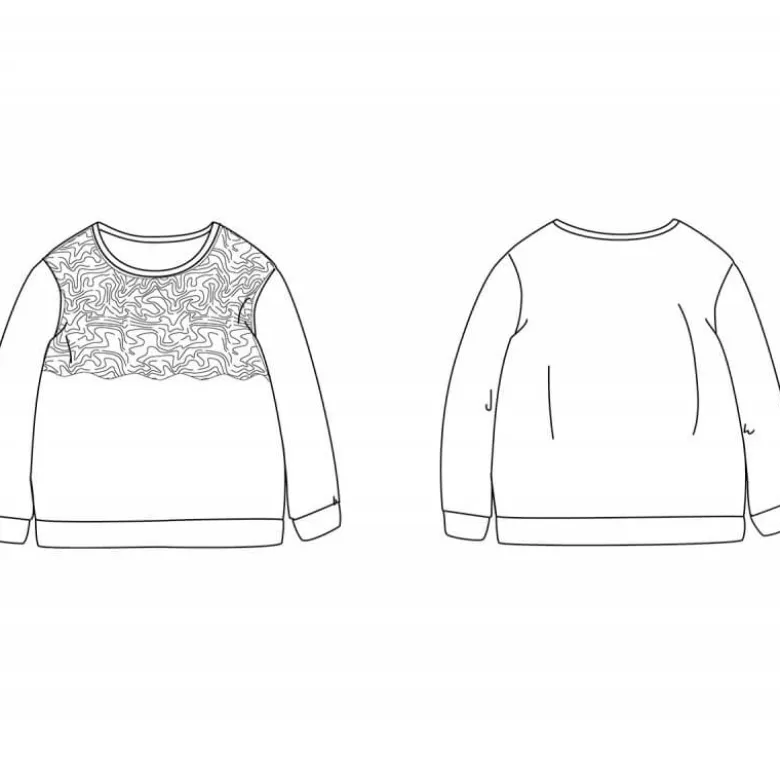 Patron Sweat JASMIN Girly by Ikatee pour fille du 3 au 12 ans