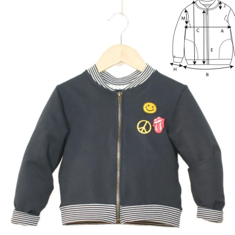 Patron sweatshirt BOMBER à zip JULES by Ikatee pour garçon ou fille du 3 au 8 ans