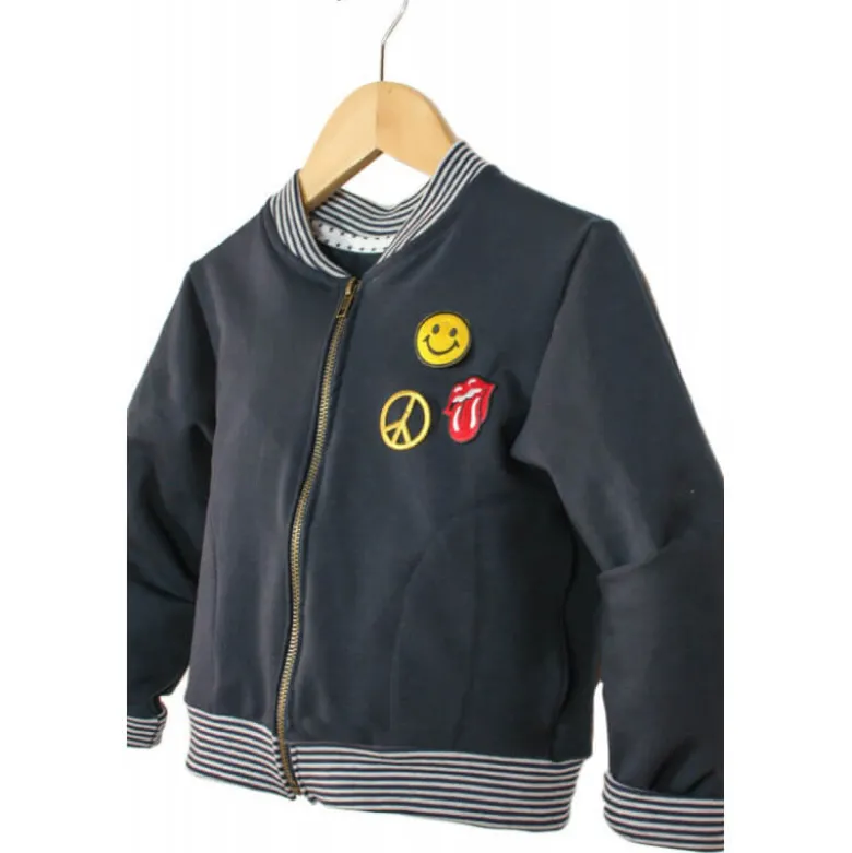 Patron sweatshirt BOMBER à zip JULES by Ikatee pour garçon ou fille du 3 au 8 ans