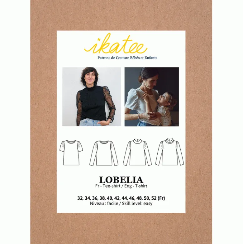 Patron Tee-shirt Lobelia by Ikatee pour femme du 32 au 52
