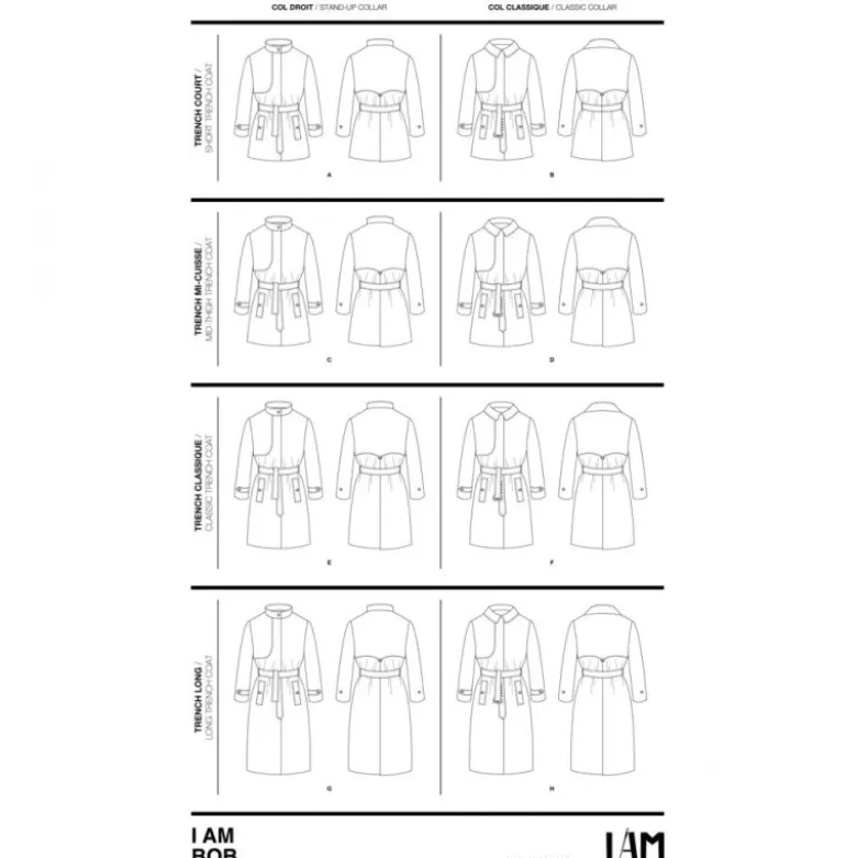 Patron Trench - I AM BOB - I AM Pattern - 4 versions