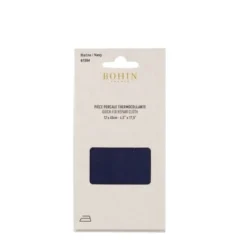 Pièce Percale thermocollante de réparation bleu marine 12 x 45cm - Bohin