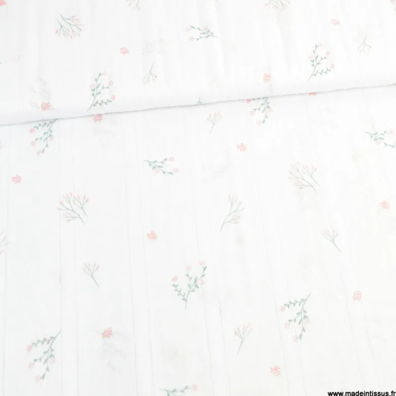 Plumetis à fleurs collection "Birth Flowers" - Katia Fabrics