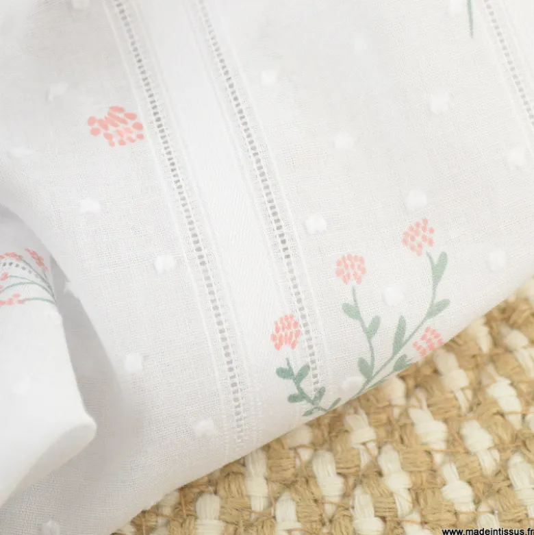 Plumetis à fleurs collection "Birth Flowers" - Katia Fabrics