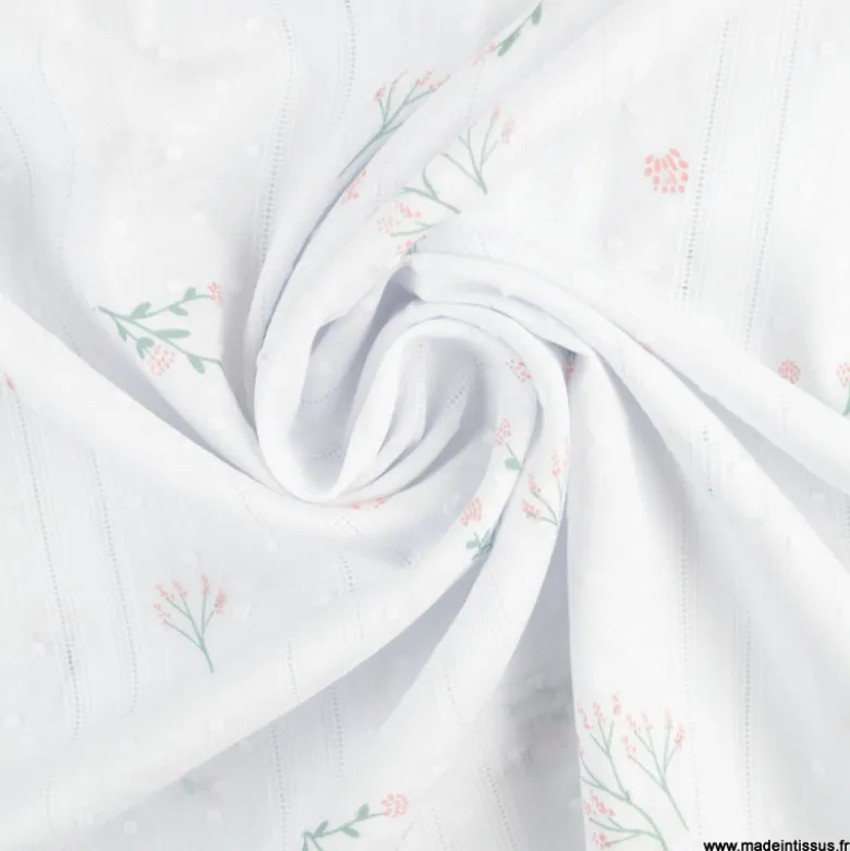 Plumetis à fleurs collection "Birth Flowers" - Katia Fabrics