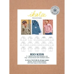 Pochette patron de blouse mixte Rio Kids - Ikatee by Ikatee - du 3 au 12 ans