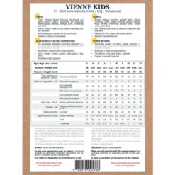 Pochette patron Gilet de berger Vienne Kids by Ikatee - du 3 au 12 ans