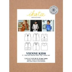 Pochette patron Gilet de berger Vienne Kids by Ikatee - du 3 au 12 ans