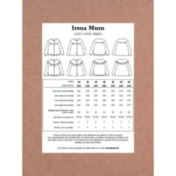 Pochette patron Gilet / veste IRMA MUM by Ikatee