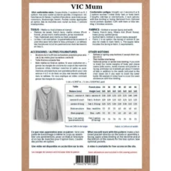 Pochette patron Gilet / veste Vic Mum by Ikatee