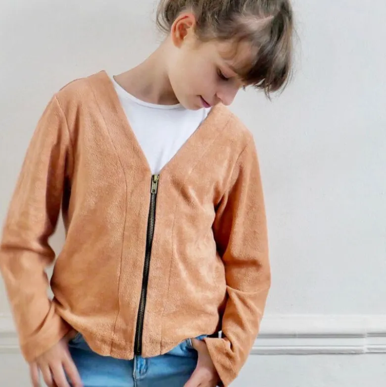 Pochette patron Gilet Vic pour fille by Ikatee - 3 au 12 ans