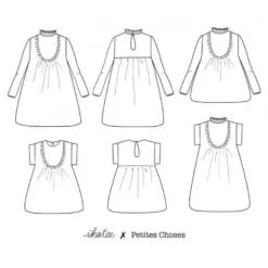 Pochette patron Robe, blouse ou t-shirt IDA pour fille by Ikatee