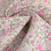 Popeline Bio & OEKO TEX motifs fleurs rose fluo