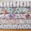 Popeline de coton Althéa – Fleurs botaniques parme & terracotta - OEKO TEX